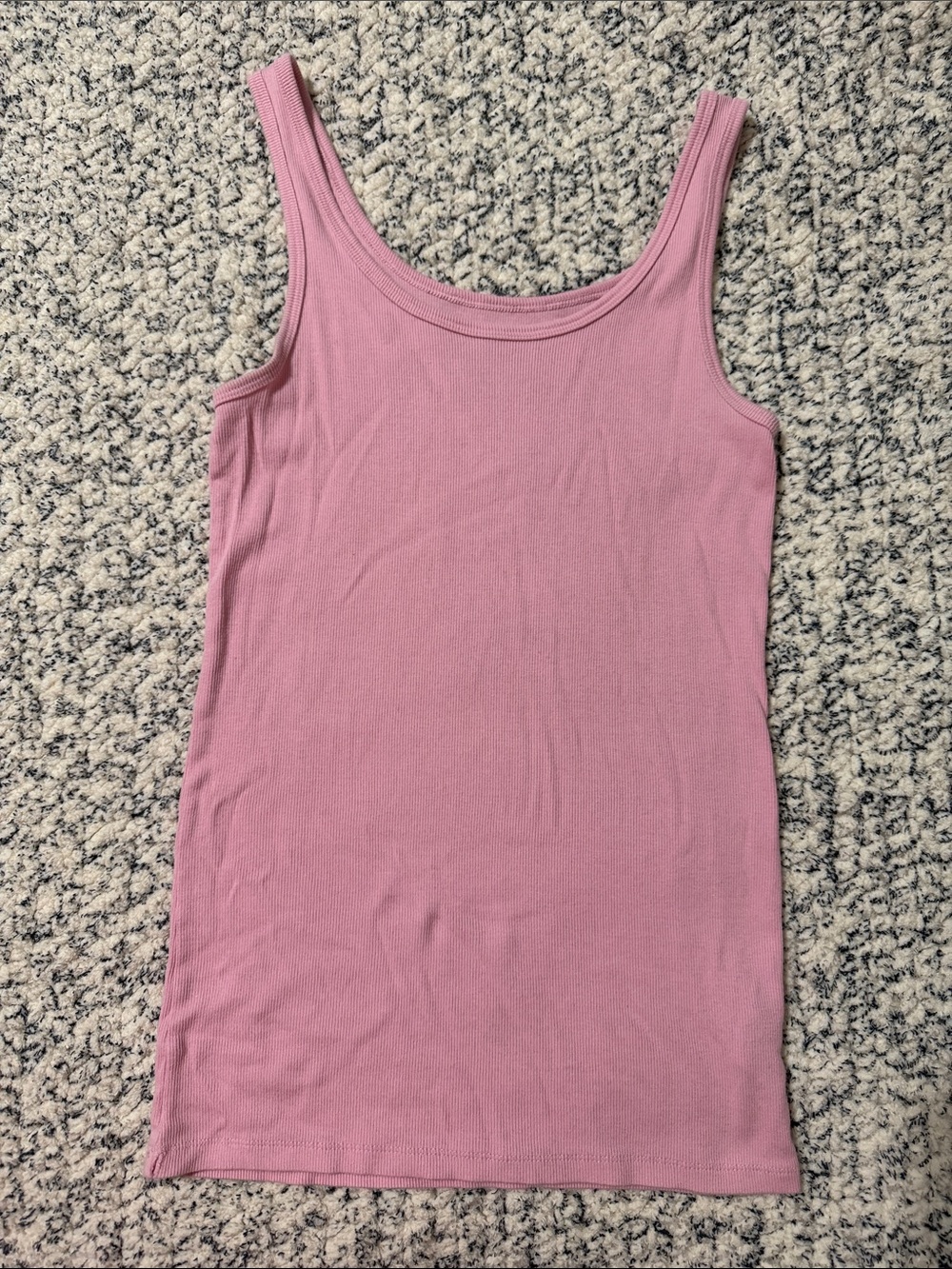Time and Tru Dusty Pink Ribbed Tank Top